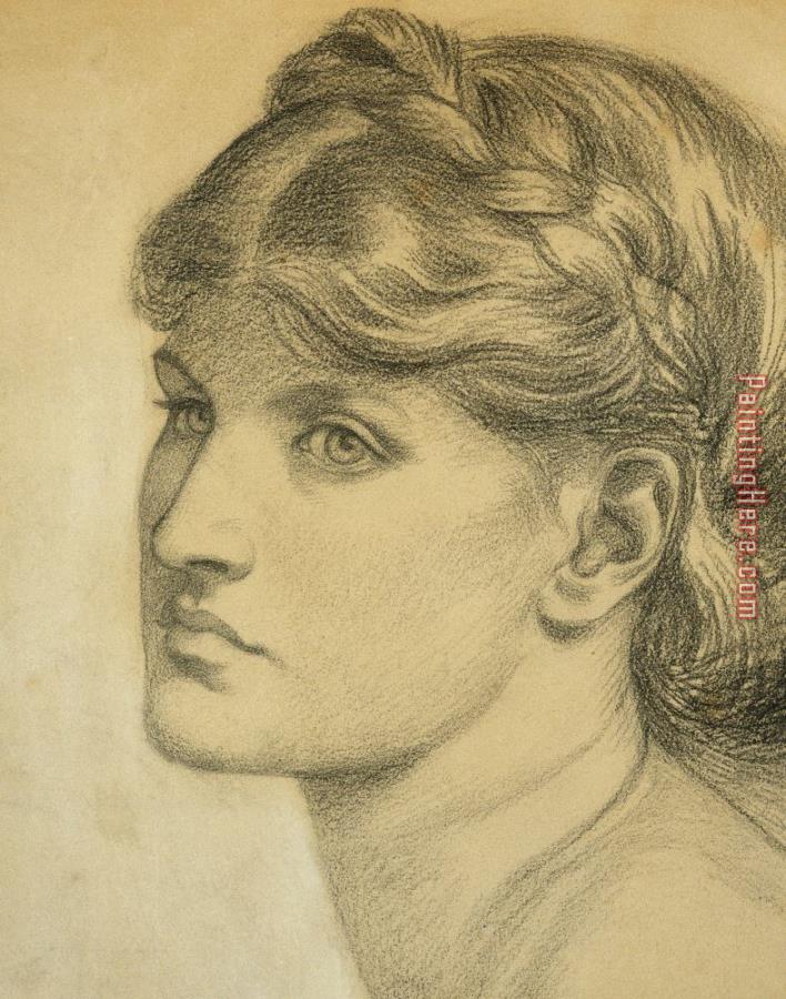 Dante Charles Gabriel Rossetti Study Of A Head For The Bower Meadow